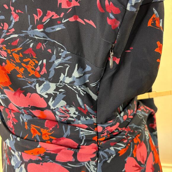 Standards & Practices Size 2X Dress Maxi Asymmetric High Low Long Sleeve Floral - Picture 9 of 13